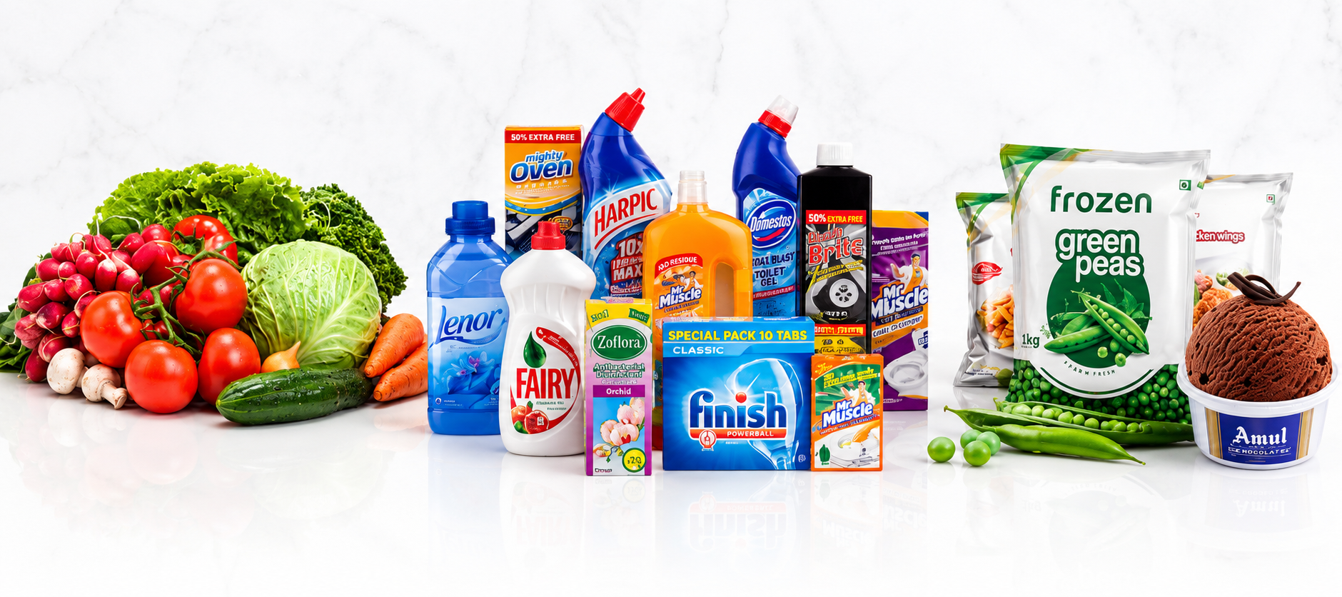 Frutas, Productos Cosméticos y de Limpieza, Congelados